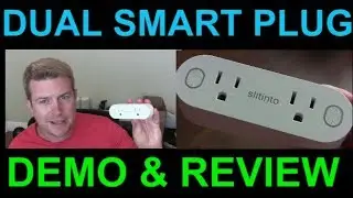 Dual Mini Wi Fi Outlet Smart Plug by SlitInto Alexa Google Home Assistant Demo Review