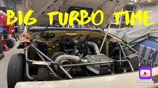 Milestone, drivetrain installed in the drag car with some safety equipment added