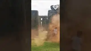 Just Stop Oil sprays Stonehenge orange on eve of summer solstice