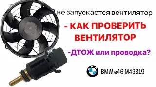 BMW e46 m43b19 не работает вентилятор системы охлаждения.