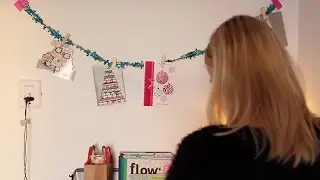 DIY kerstkaarten ophangen