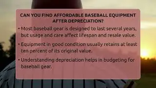 Can You Find Affordable Baseball Equipment After Depreciation? - Baseball Equipment Hub