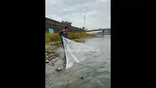 survival fishing , traditional fishing , Catch and Cook Big Fish in River