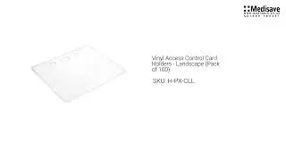 Vinyl Access Control Card Holders Landscape Pack of 100 H PX CLL