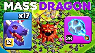  TH17 RC Charge Mass Dragon Destroyed Legend Base's! Battle Ranked Guide! Clash of Clans