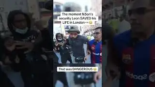 The moment Non's security Leon SAVED hisLIFE in London  👀😳#n3on #n3onclips