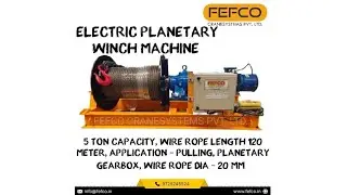 5 TON CAPACITY WINCH MACHINE. @FEFCOCRANESYSTEMSPVT.LTD. #winch #cranemanufacturers