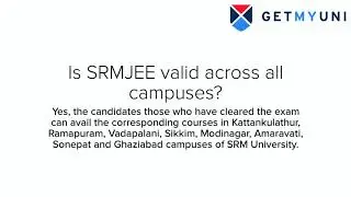 Complete guide to SRMJEE 2022 | Syllabus | How to prepare | Important Points