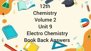 12th|Chemistry|Volume 2|Unit 9|Electro Chemistry|Book Back Answers