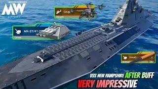 USS New Hampshire - After Buff Brutal Main Cannon 🔥 Review & Gameplay - Modern Warships
