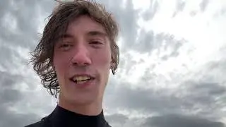 Dudes try to surf in choppy weather vlog 3