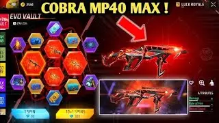 Free Fire Cobra MP40 Max Level | Total Diamond Cost Revealed🤍💙