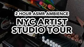 Artist's Studio in Brooklyn   Peaceful Ambient Video of Materials, Paintings & Creative Space