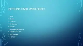 Different Options in SELECT Command, SQL Basics Tutorial - 17