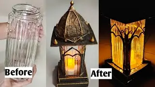 Broken Glass jar reuse | Diy lantern from jar | glass bottle jar reuse | vintage lantern diy 