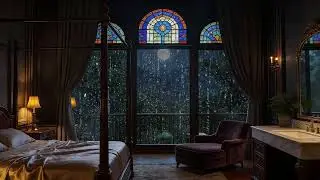 Gentle UK Rain on Window | British Rain Ambience for Deep Sleep & Relaxation