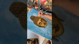 Gautam Buddha drawing | Buddha Painting #art #shorts #youtubeshorts #acrylicpainting #ytshorts