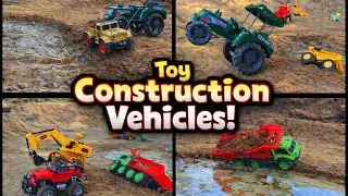 The Big Rescue😱🔥: Red Dump Truck🚛 Stuck in Deep Mud!🚜