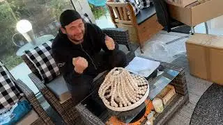 Newrays Vintage Wood Bead ceiling Lamp Gray White Finishing Retro Antique Unboxing and instructions