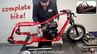 Mini Drag Bike - Complete Build with Predator 212cc and Powdercoated frame - Time Lapse