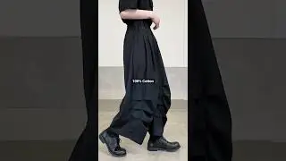 High Street Trendy, Dark Pleated Cropped Stage Wear Casual Unisex Pants #urban #edgy #streetwear