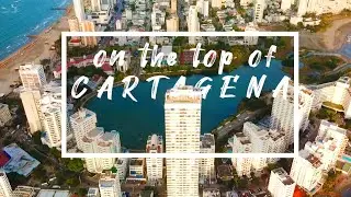 Fly around the highest building of Cartagena, Colombia [Palmetto Sunset]
