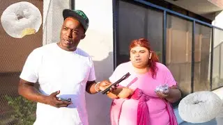 Paying Strangers In The Hood To EAT 6 POWDER DONUTS !!!
