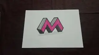 How to draw M shape logo