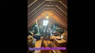 I Turned My Attic Into A Bedroom #shortsfeed #shorts #renovation #homerenovation #vlog #vlogs