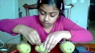 Making Batteries from Vegetables: Elementary School Science Project #greenenergy #scienceproject 