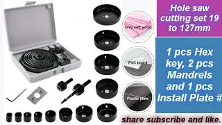 Professional Quality 19PCS.- Hole saw cutter set, for cutting smooth clean accurate holes...