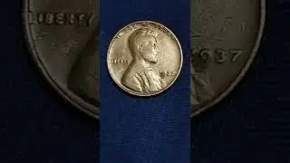 1937 Lincoln wheat cent lamination error#shortvideo