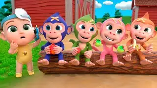 Five Little Monkeys & Boo Boo Song | Lalafun Nursery Rhymes