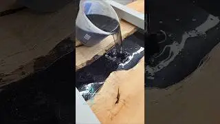 Maple & Black resin table ⚡🔥🌊 #UntreatedArt #diningtable #epoxytable  #rivertable #epoxy #resin