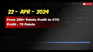 Deep ITM Option Selling - From 8000+ Profit to CTC Stoploss Hit | Profit - 1956 | 22-Apr-2024 | DOS
