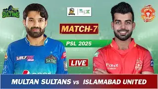 MULTAN vs ISLAMABAD PSL 2025 MATCH 7 LIVE | MS vs IU LIVE SCORES & COMMENTARY