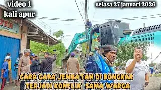  terjadi cekcok masalh  jembatan di bongkar , alhamdulilah kondusif  di beri masukan  TIM BIRU SDA