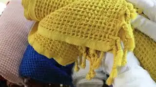 Yellow Turkish Waffle Towels