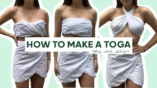 How to make a TOGA PARTY set! - 3 tops and wrap skirt tutorial! | ItsRebeccaMarie
