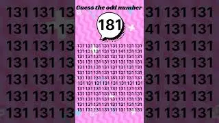 Find the odd number 😮😮#shorts #trendingshorts #viralshorts #braingames #iqtest #interactivetrivia