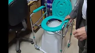 HEIGHT ADJUSTABLE COMMODE CHAIR WITH WHEELS CONTACT  9911916222, 93500 81315, 93101 81315