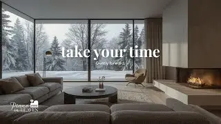A Warm Minimal Interior on a Snowy Afternoon | Calm Piano for Study, Focus & Work