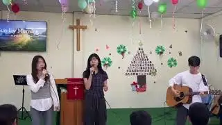 우리 세 아이와 조카들 주일특송. 로뎀교회에서