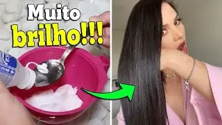 RECEITA CASEIRA P/ CABELO SUPER BRILHOSO E MACIO C/ SORO FISIOLÓGICO! por Julia Doorman