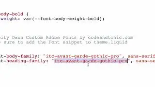 How to install Adobe Fonts to Shopify (Dawn theme)