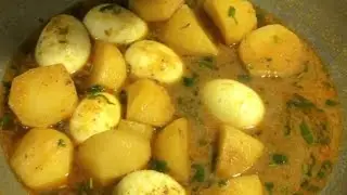Anda Karhii recipe - Egg Potato