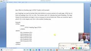 Heading Tags in HTML