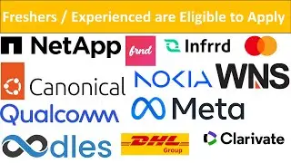 Clarivate I Verto I DHL I Mastercard I WNS I Nokia - Freshers / Experienced are Eligible to Apply