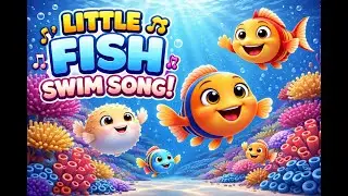 Little Fish Swim Song 🐠 | Fun Underwater Kids Song | Baby Music & Ocean Animals