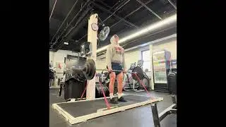Lower speed day 175 box squat light band 195 deadlift mini bands 